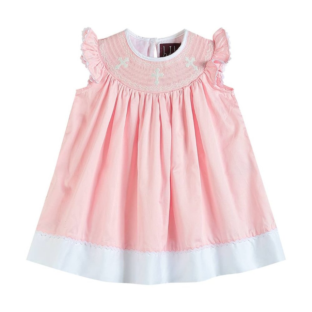 Pink Smocked Cross Dress